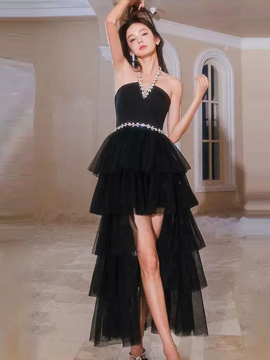 Sexy V-Ne Long Dr Diamond Embedded Ne Hanging Net Skirt Par Evening Dinner Gathering Costume High Waist Polyester
Sexy V-Ne Long Dr Diamond Embedded Ne Hanging Net Skirt Par Evening Dinner Gathering Costume High Waist Polyester