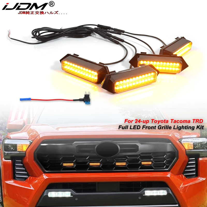 4pcs Front Grille Mesh Mount Marker DRL/Driving Clearance Light For 2024-2025 Toyota Tacoma TRD Sport,PRO,Off-Road or Pre-Runner
4pcs Front Grille Mesh Mount Marker DRL/Driving Clearance Light For 2024-2025 Toyota Tacoma TRD Sport,PRO,Off-Road or Pre-Runner