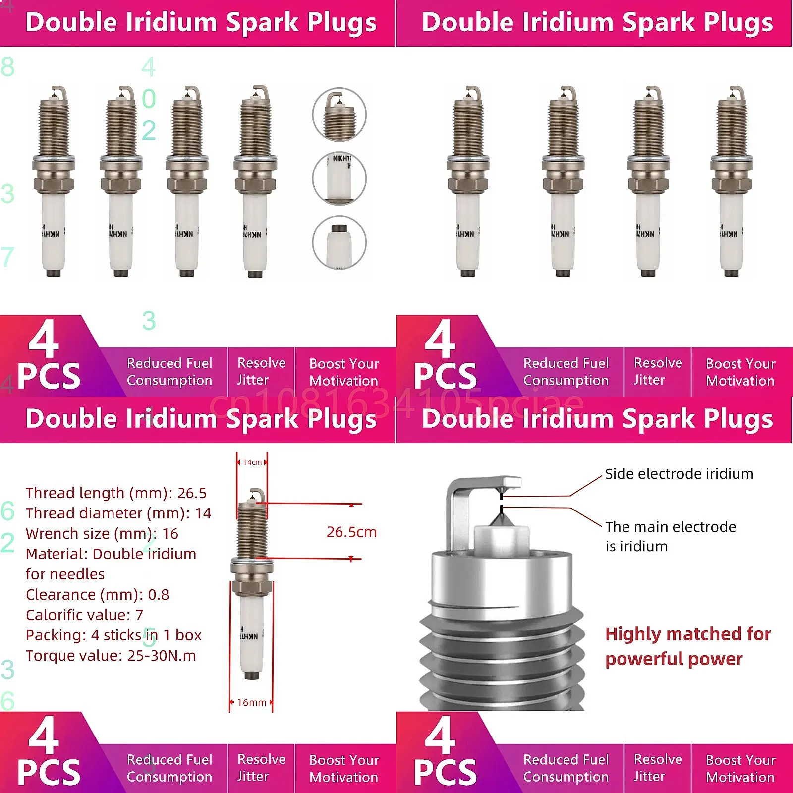 Double Iridium Spark Plug C-12 for Skoda Kodiaq Yeti Superb Plfer7a8eg
Double Iridium Spark Plug C-12 for Skoda Kodiaq Yeti Superb Plfer7a8eg