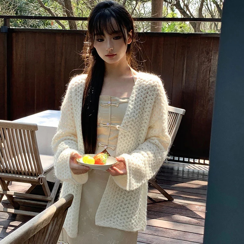 Ele ажурный вязаный открытый кардиган, женский модный топ, тонкая версия, дизайн на пуговицах, весна-осень-зима, повседневная одежда
Ele ажурный вязаный открытый кардиган, женский модный топ, тонкая версия, дизайн на пуговицах, весна-осень-зима, повседневная одежда