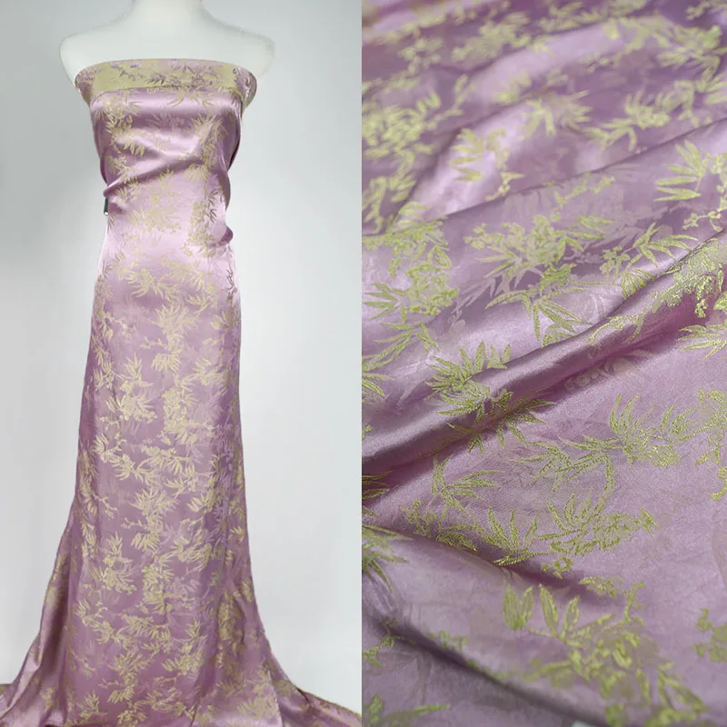 Luxury Brand Human Silk Acetate Fabric Doublesided Bamboo Leaf Jacquard Gradual Change Color Soft Smooth Clothing Fabrics
Luxury Brand Human Silk Acetate Fabric Doublesided Bamboo Leaf Jacquard Gradual Change Color Soft Smooth Clothing Fabrics