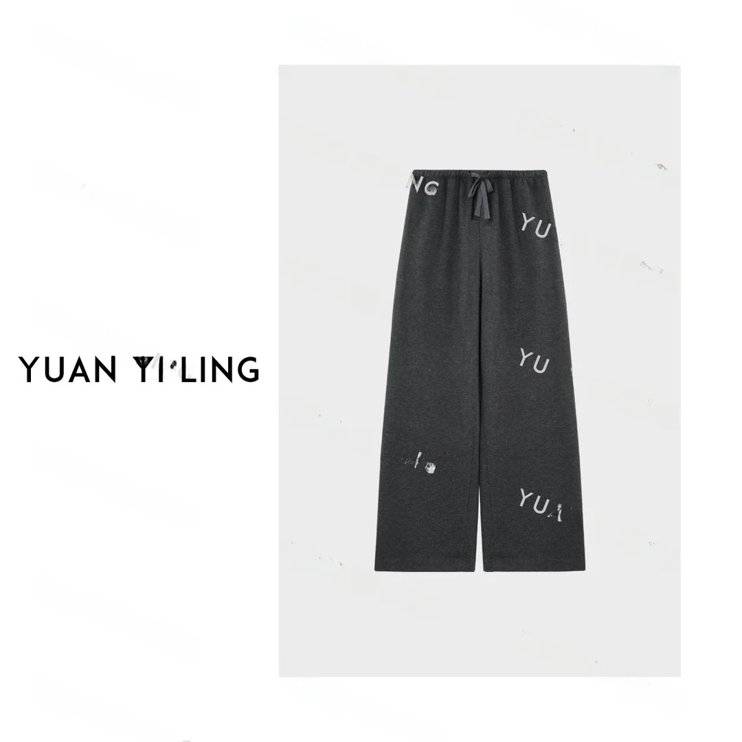 Winter Wide Leg Pants Silk Wool Casual Bla Dstring Elastic Waist Ladies Comfortable Loose Fit Trousers for Autumn Winter
Winter Wide Leg Pants Silk Wool Casual Bla Dstring Elastic Waist Ladies Comfortable Loose Fit Trousers for Autumn Winter