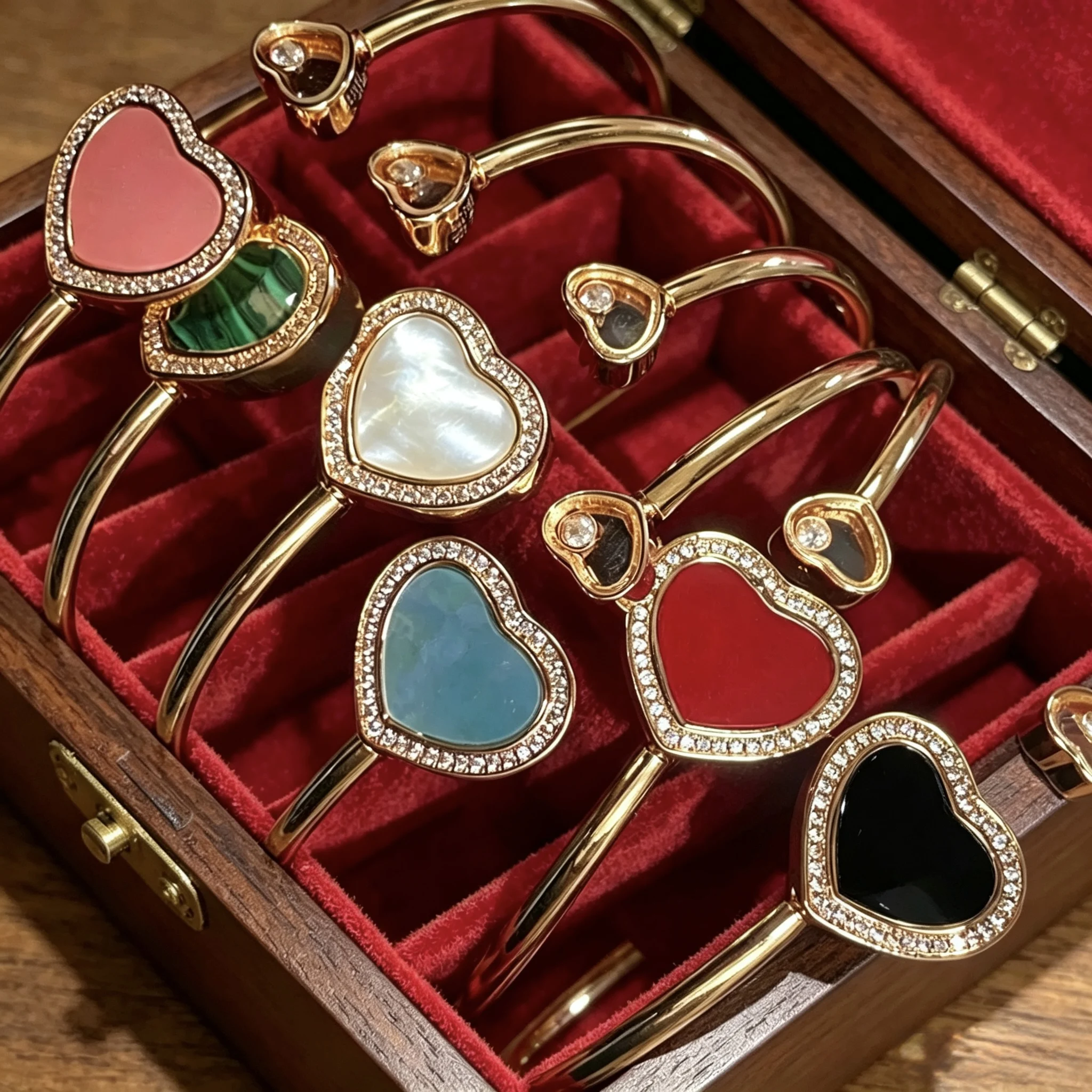 Women's Heart-shaped Bracelet Ring 925 Silver Available Multiple Colors, 5A Sparkling Zircon High-end Birthday Gift
Women's Heart-shaped Bracelet Ring 925 Silver Available Multiple Colors, 5A Sparkling Zircon High-end Birthday Gift