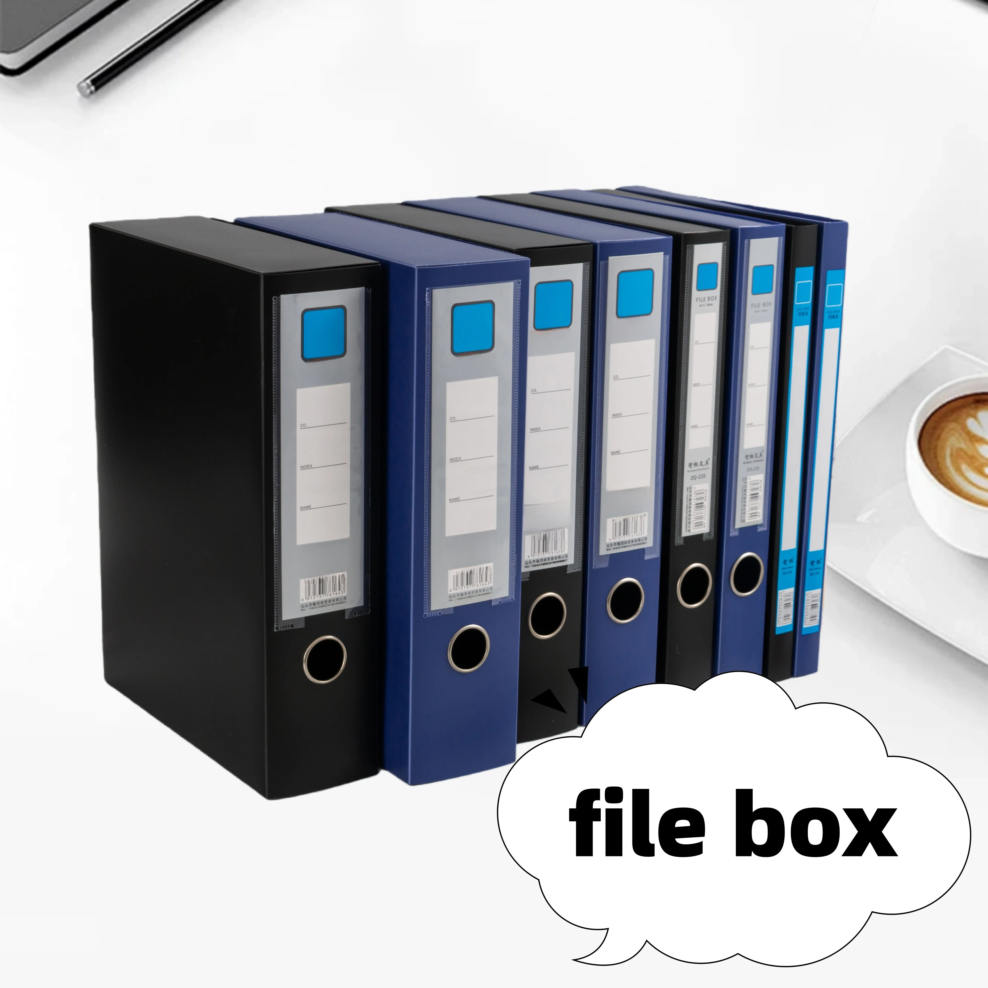 Set of 3 Thick A4 File Storage Boxes for Organizing Documents, Office Supplies, And Folders
Set of 3 Thick A4 File Storage Boxes for Organizing Documents, Office Supplies, And Folders