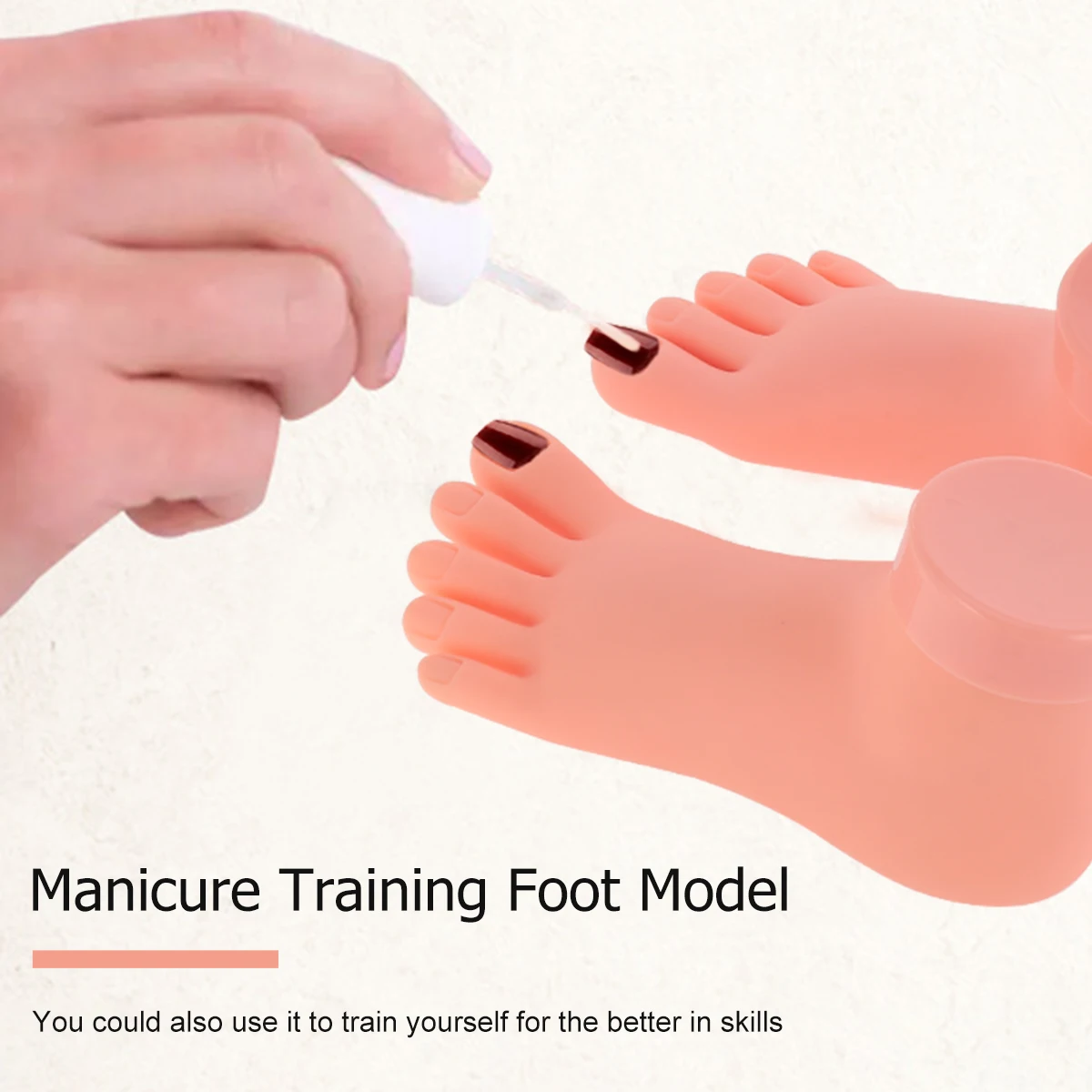 2 pcs Prosthetic Foot Manicure Model Tools Mannequin Feet for Nails Practice Right Silicone Foot Model Nail
2 pcs Prosthetic Foot Manicure Model Tools Mannequin Feet for Nails Practice Right Silicone Foot Model Nail