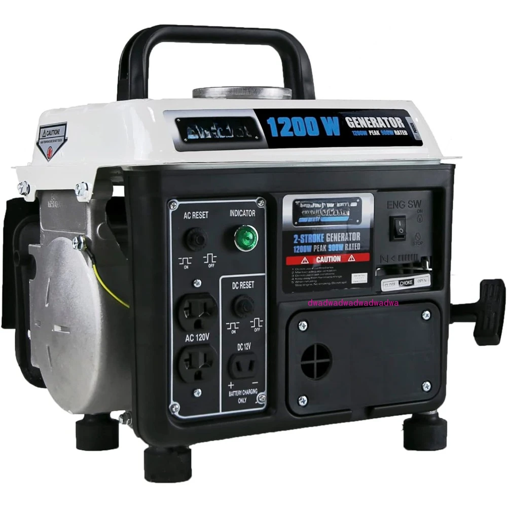 1,200W Carrying Handle, PG1202SA Gas-Powered Portable Generator, 1200W, Black/White
1,200W Carrying Handle, PG1202SA Gas-Powered Portable Generator, 1200W, Black/White