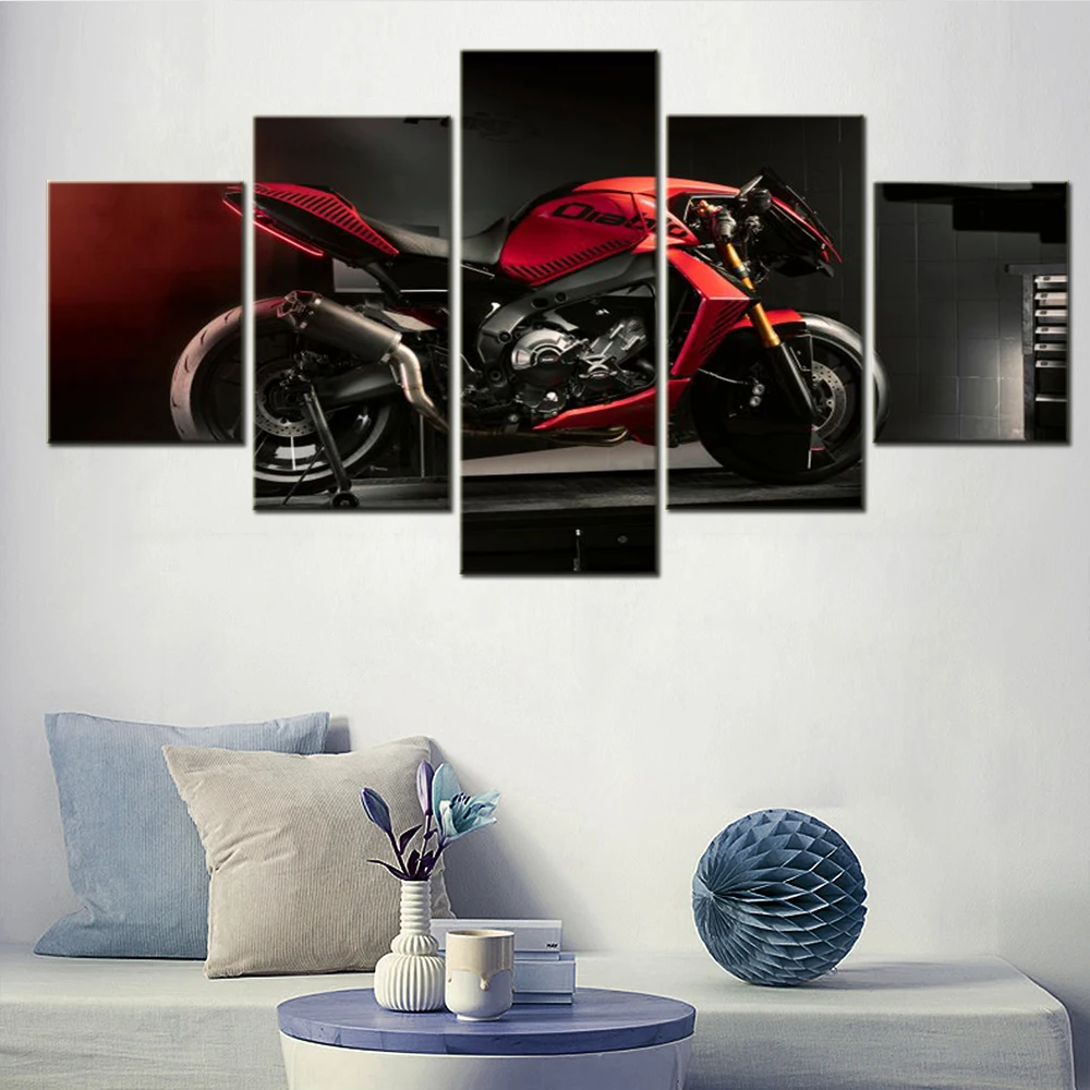 5 Pieces Canvas Wall Arts Home Decoration Red Puig Diablo Motorbike Wallpaper Picture Print Living Room Poster Painting Artwork
5 Pieces Canvas Wall Arts Home Decoration Red Puig Diablo Motorbike Wallpaper Picture Print Living Room Poster Painting Artwork
