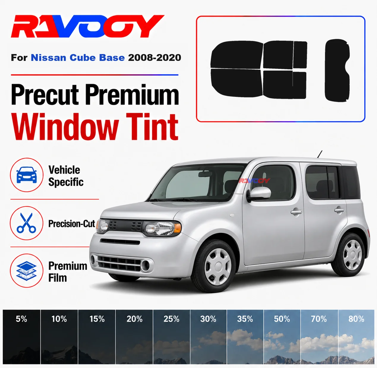 Premium Precut Window Tint Kit Front Rear Windows Rear Windshield For Nissan Cube Base 2008-2020 Complete Set Nano Ceramic Film
Premium Precut Window Tint Kit Front Rear Windows Rear Windshield For Nissan Cube Base 2008-2020 Complete Set Nano Ceramic Film