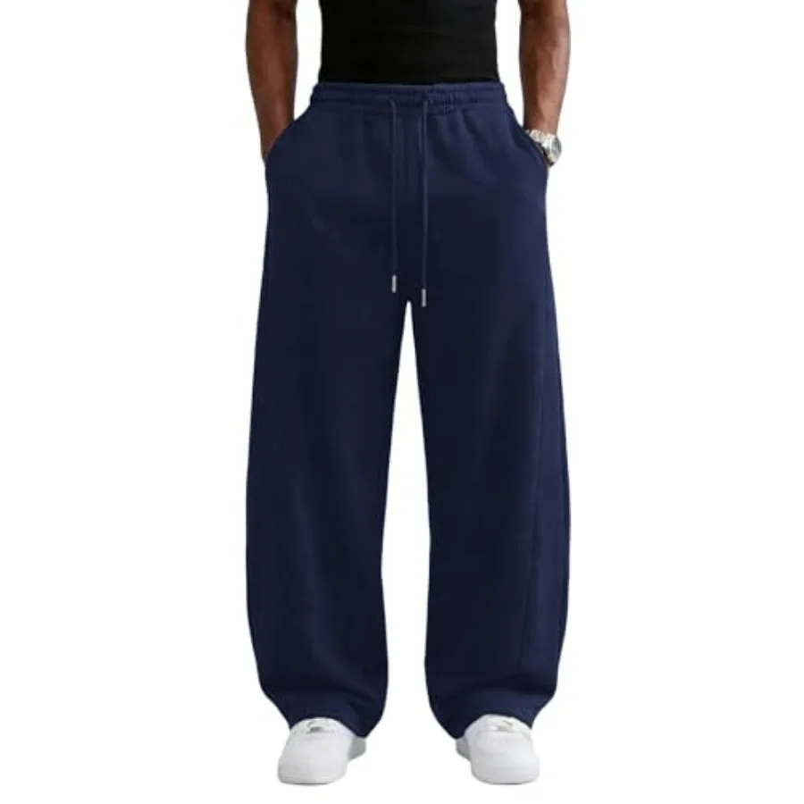 Wangdo Men's Baggy Sweatpants Wide Leg Lounge Cotton Jogging Pants Casual Elastic Waist Joggers with Pockets
Wangdo Men's Baggy Sweatpants Wide Leg Lounge Cotton Jogging Pants Casual Elastic Waist Joggers with Pockets