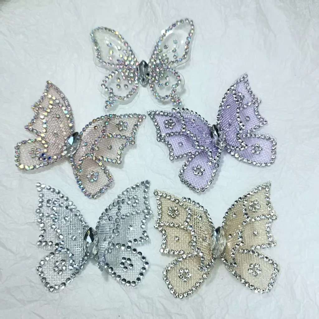 Rhinestone Butterfly Lace Applique Sparkly Crystal Patches Embroidered Sew On Trim for Clothes DIY Headband Brooch Decoration
Rhinestone Butterfly Lace Applique Sparkly Crystal Patches Embroidered Sew On Trim for Clothes DIY Headband Brooch Decoration