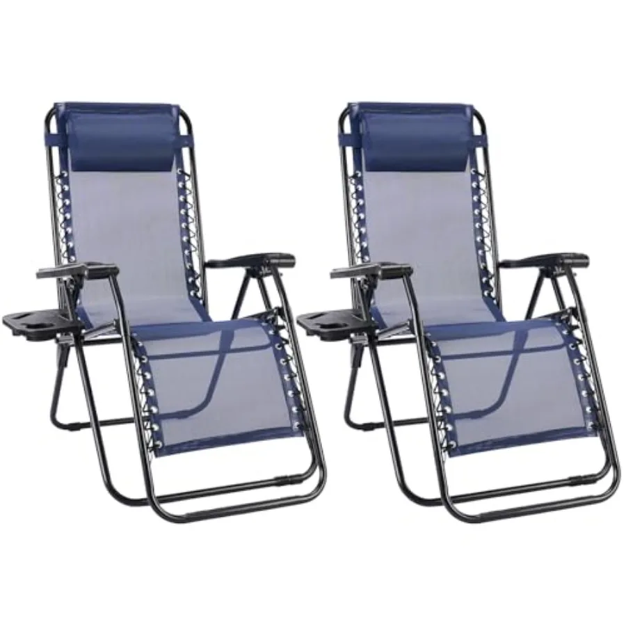 Zero Gravity Chairs Set of 2 Outdoor Folding Reclining Lounge Chair with Cup Holder Tray and Adjustable Pillow Portable Camping
Zero Gravity Chairs Set of 2 Outdoor Folding Reclining Lounge Chair with Cup Holder Tray and Adjustable Pillow Portable Camping