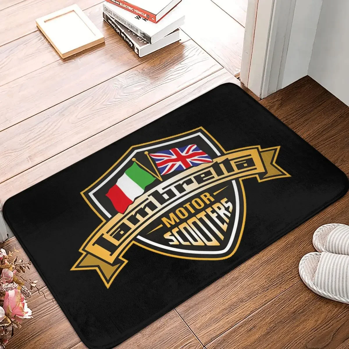 Lambretta Motor Scooters With Union Jack And Italian Flags Non-slip Doormat Floor Mat Carpet Rug for Home Balcony Footpad Mats
Lambretta Motor Scooters With Union Jack And Italian Flags Non-slip Doormat Floor Mat Carpet Rug for Home Balcony Footpad Mats
