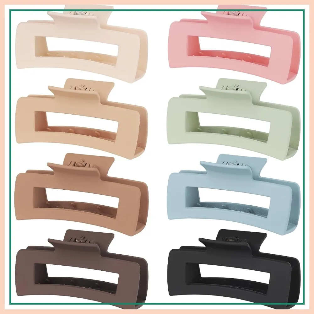 8 Pcs 4.1 Inch Rectangle Hair Claw Clips for Thick Hair, Nonslip Acrylic Banana Jaw Clips for Women and Girls (Brown Colorful)
8 Pcs 4.1 Inch Rectangle Hair Claw Clips for Thick Hair, Nonslip Acrylic Banana Jaw Clips for Women and Girls (Brown Colorful)