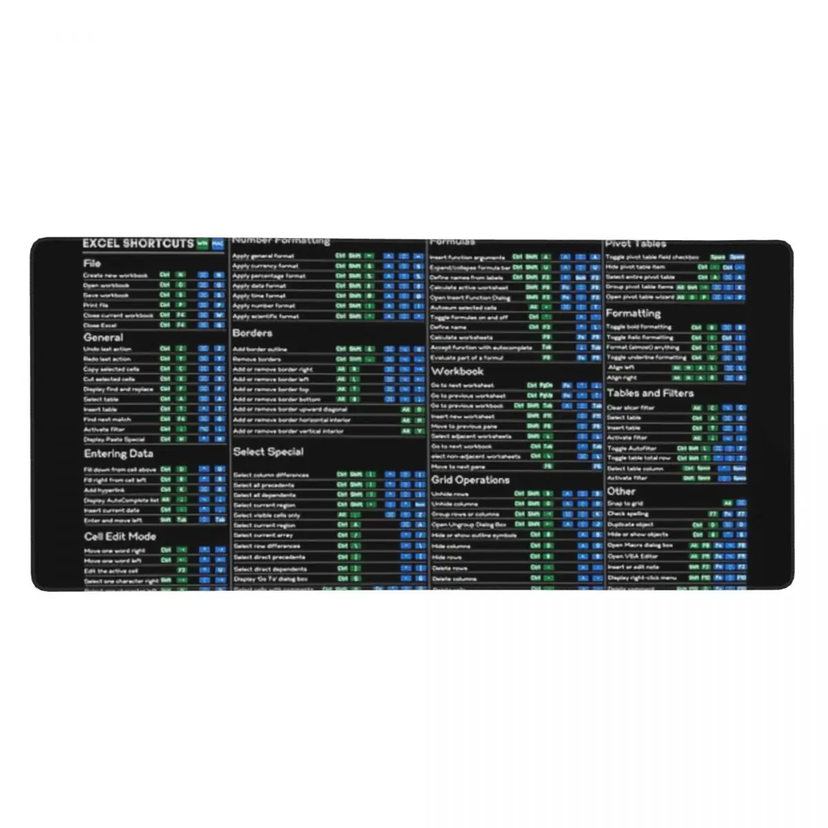 Gaming Accessories Mouse Pad Excel Shortcuts Desk Mat Mousepad Large Mouse Mat Computer Gamer Desk Mat
Gaming Accessories Mouse Pad Excel Shortcuts Desk Mat Mousepad Large Mouse Mat Computer Gamer Desk Mat