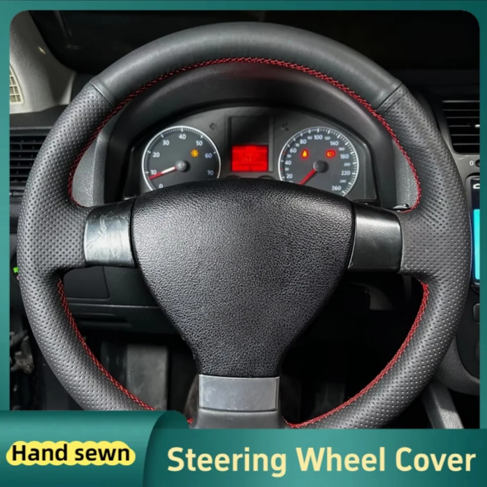 Custom Car Steering Wheel Cover Hand Sewn Black Leather For Volkswagen Golf 5 Mk5 Passat B6 Tiguan 2007-2011 Car Accessories
Custom Car Steering Wheel Cover Hand Sewn Black Leather For Volkswagen Golf 5 Mk5 Passat B6 Tiguan 2007-2011 Car Accessories