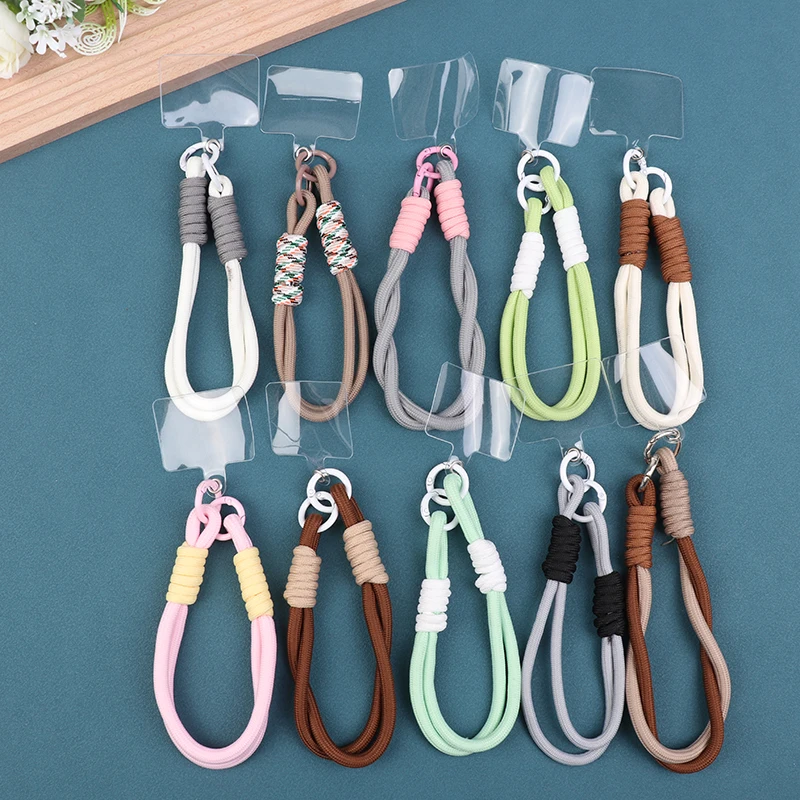 Phone Lanyard Solid Color Braided Wrist Lanyard With Clip Piece Short Bracelet Camera Cell Phone Lanyard Keychain Charm
Phone Lanyard Solid Color Braided Wrist Lanyard With Clip Piece Short Bracelet Camera Cell Phone Lanyard Keychain Charm