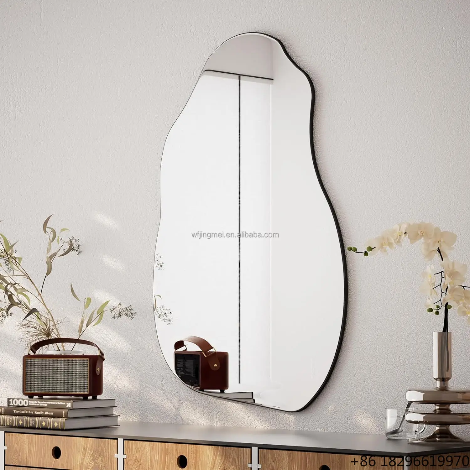 Irregular Frameless Wall Mirror Asymmetrical Wavy Bathroom Vanity Mirror Polished Edge for Hallway Living Room
Irregular Frameless Wall Mirror Asymmetrical Wavy Bathroom Vanity Mirror Polished Edge for Hallway Living Room