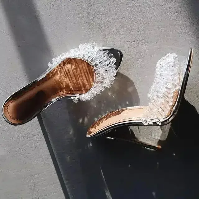 2025 Crystal Bling Bling Сексуальные женские туфли на шпильке Новые уличные подиумные уличные пляжные тапочки без шнуровки Модные повседневные туфли-лодочки
2025 Crystal Bling Bling Сексуальные женские туфли на шпильке Новые уличные подиумные уличные пляжные тапочки без шнуровки Модные повседневные туфли-лодочки
