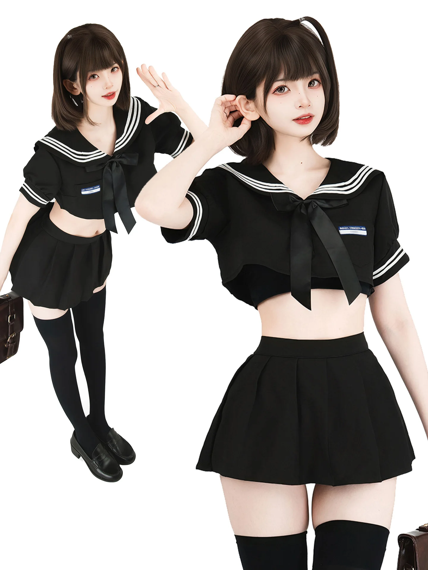 Sexy School Uniform Plaid Skirt Set with Sailor Collar Cute Little Devil Girl Cosplay Costume Short Skirt Innerlining
Sexy School Uniform Plaid Skirt Set with Sailor Collar Cute Little Devil Girl Cosplay Costume Short Skirt Innerlining