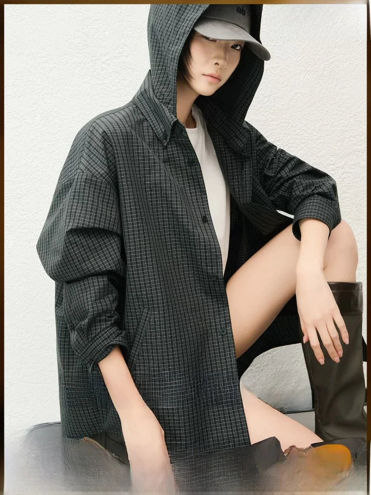 MeiYang Fashionable Plaid Long Sleeve Shirt with Hood Button up Casual Women's Cotton Shirt Loose Fit Spring Summer 2026
MeiYang Fashionable Plaid Long Sleeve Shirt with Hood Button up Casual Women's Cotton Shirt Loose Fit Spring Summer 2026