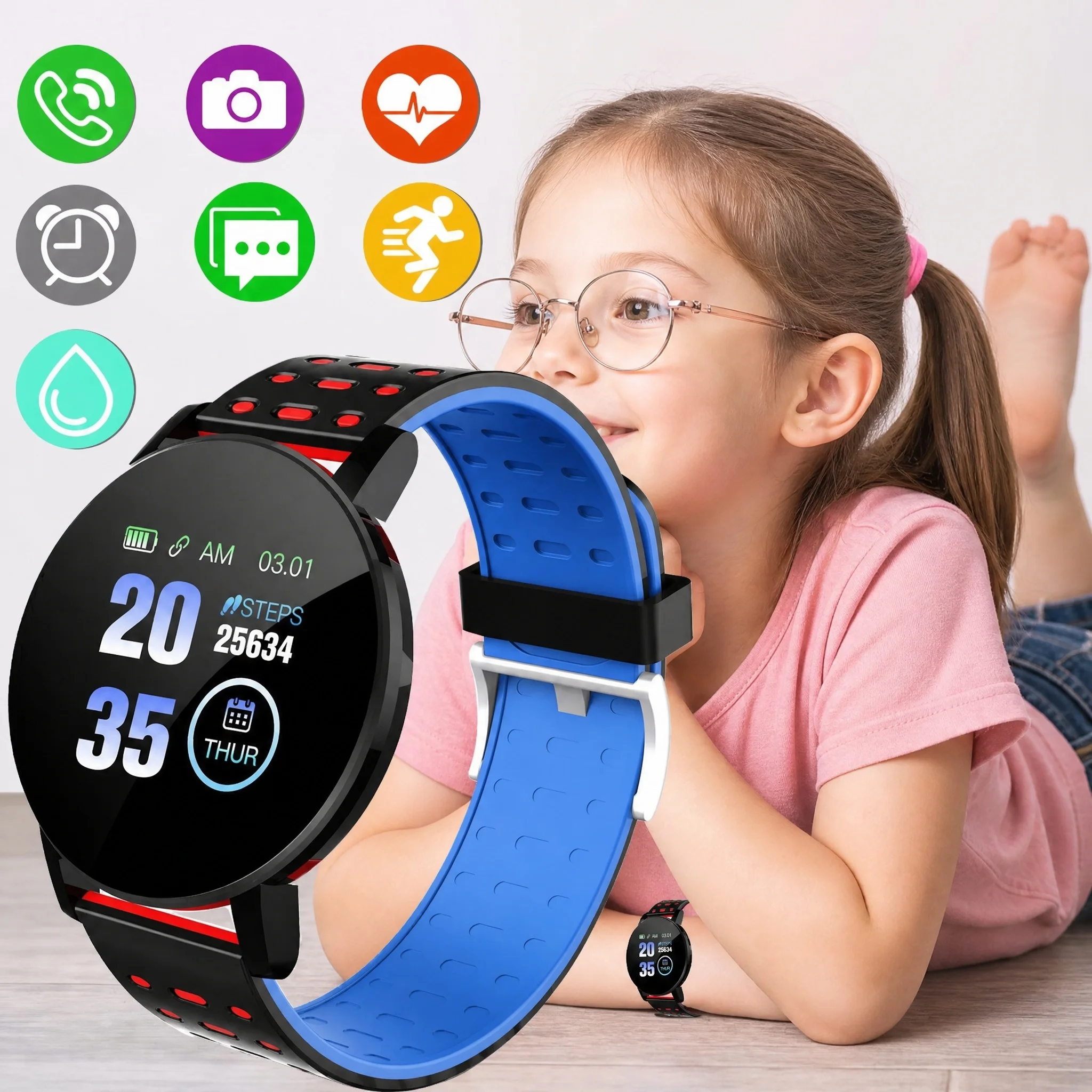 NEW 1.44inch Bluetooth 4.0 Led Digital Waterproof Smart Watch Children's Heart Rate Monitor Fitness Tracker Watch Boys and Girls
NEW 1.44inch Bluetooth 4.0 Led Digital Waterproof Smart Watch Children's Heart Rate Monitor Fitness Tracker Watch Boys and Girls