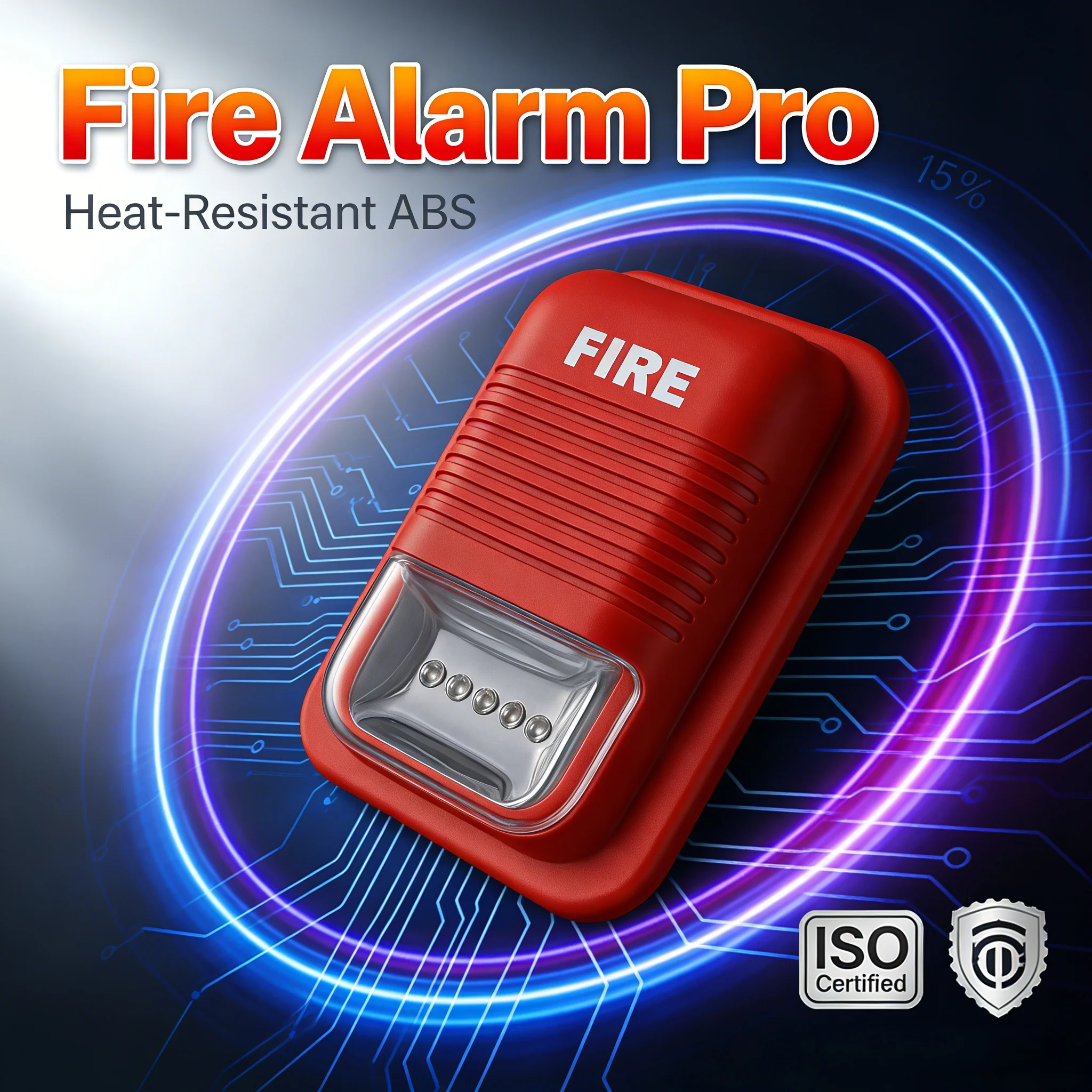 Low-Power Fire Strobe Siren, DC9-24V 3 Tones 110-120dB Easy Installation for Security Engineering Projects
Low-Power Fire Strobe Siren, DC9-24V 3 Tones 110-120dB Easy Installation for Security Engineering Projects