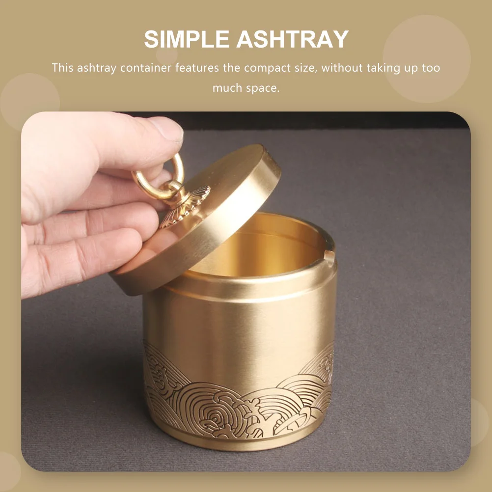 Brass Craft Lidded Ashtray Container Smoke Ash Holder For Home Desktop Decor Indoor Use Exquisite Simple Ashtray
Brass Craft Lidded Ashtray Container Smoke Ash Holder For Home Desktop Decor Indoor Use Exquisite Simple Ashtray