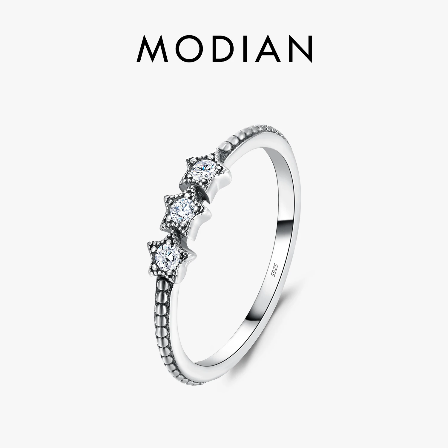 MODIAN 925 Sterling Silver Exquisite Vintage Shinning Stars Cubic Zirconia Finger Rings For Women Fine Jewelry Accessories
MODIAN 925 Sterling Silver Exquisite Vintage Shinning Stars Cubic Zirconia Finger Rings For Women Fine Jewelry Accessories