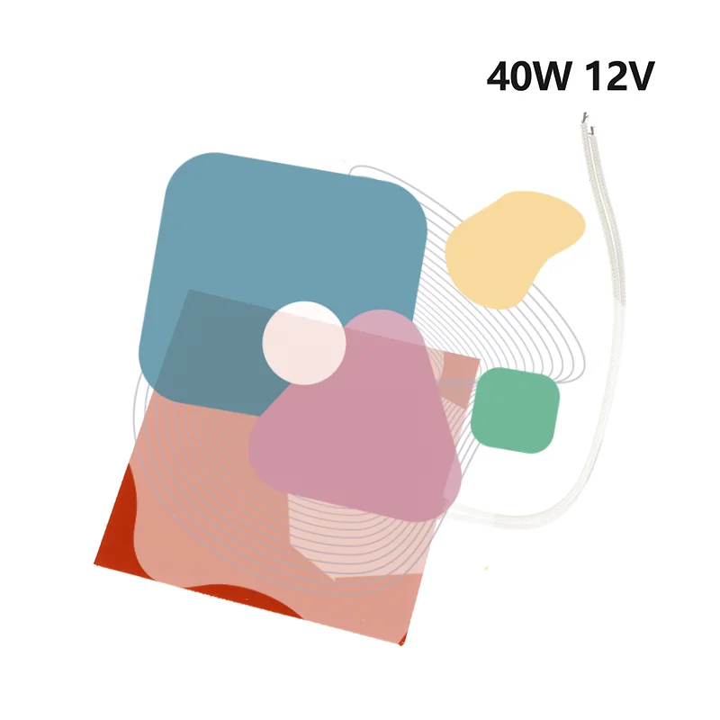 40W 12V Silicone Heating Pad Square Rubber Heat Mat Heated Bed Plate Flexible Waterproof 3D Printer
40W 12V Silicone Heating Pad Square Rubber Heat Mat Heated Bed Plate Flexible Waterproof 3D Printer