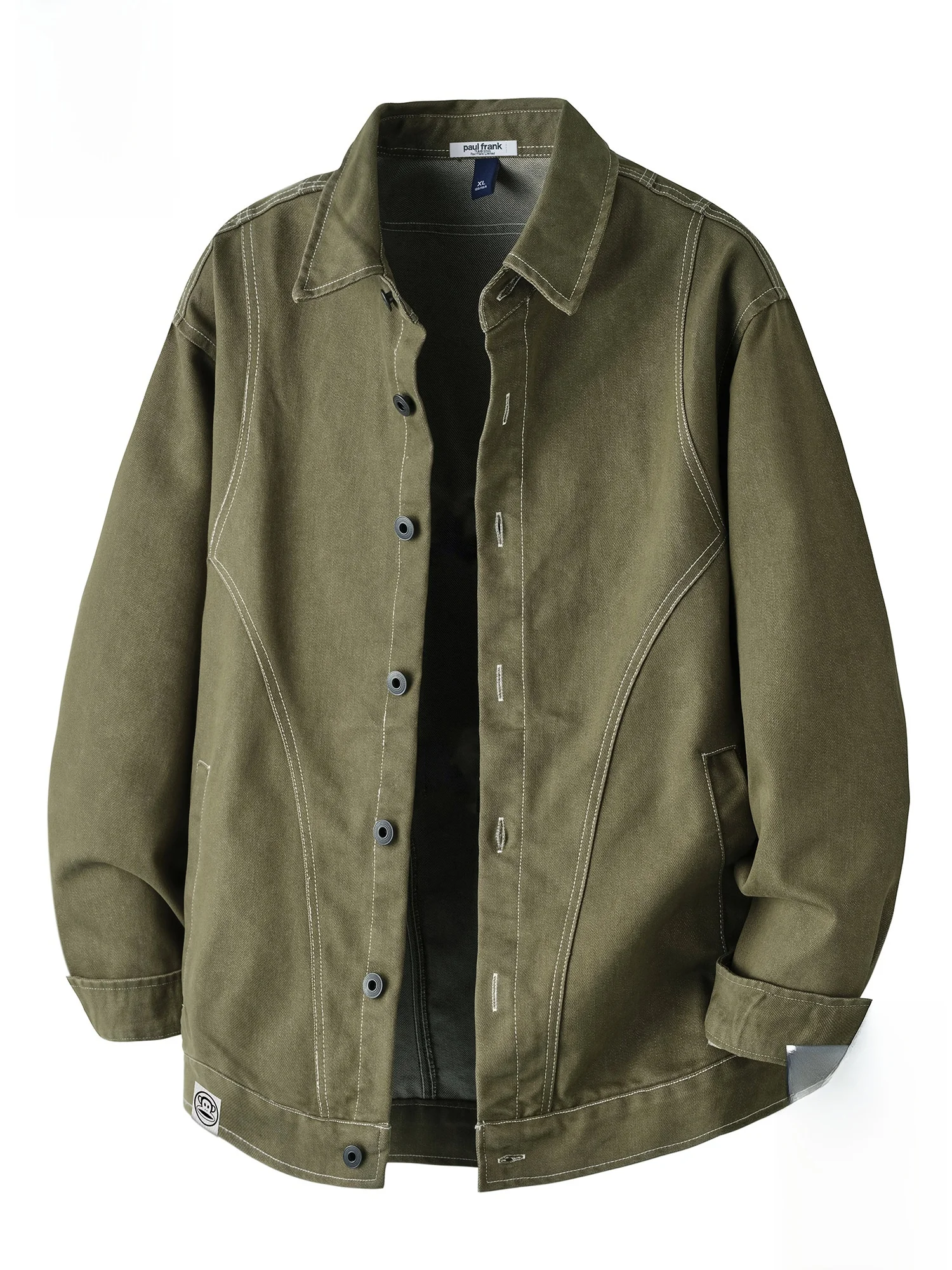 Мужская весенняя модная куртка свободного кроя с воротником-стойкой, из смесового хлопка и полиэстера, с длинными рукавами
Мужская весенняя модная куртка свободного кроя с воротником-стойкой, из смесового хлопка и полиэстера, с длинными рукавами