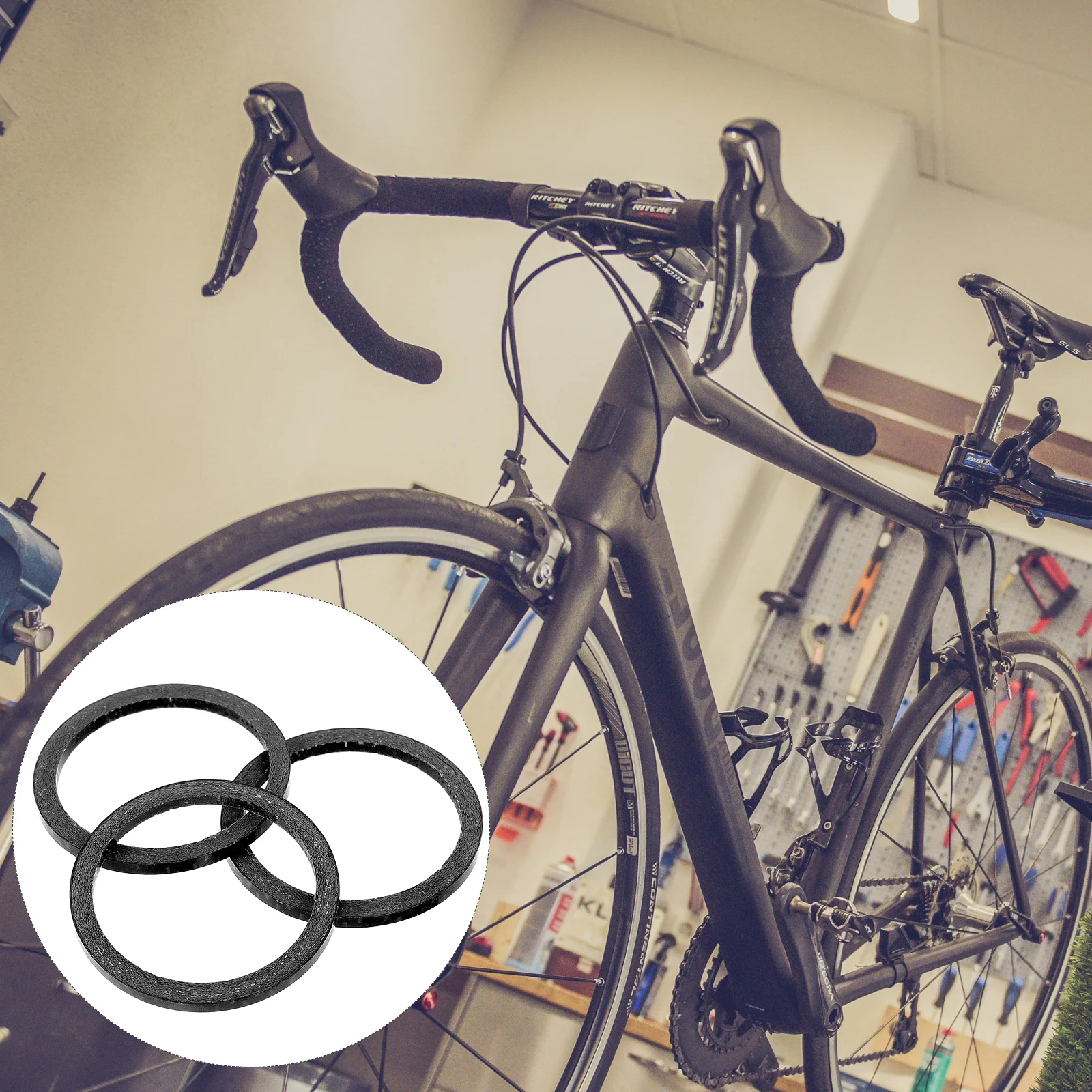 3 Pcs Carbon Fiber Fork Washer Lightweight Bike Stem Bicycle Headset Spacer Rope Buckle Spacers Bikes Front 
3 Pcs Carbon Fiber Fork Washer Lightweight Bike Stem Bicycle Headset Spacer Rope Buckle Spacers Bikes Front