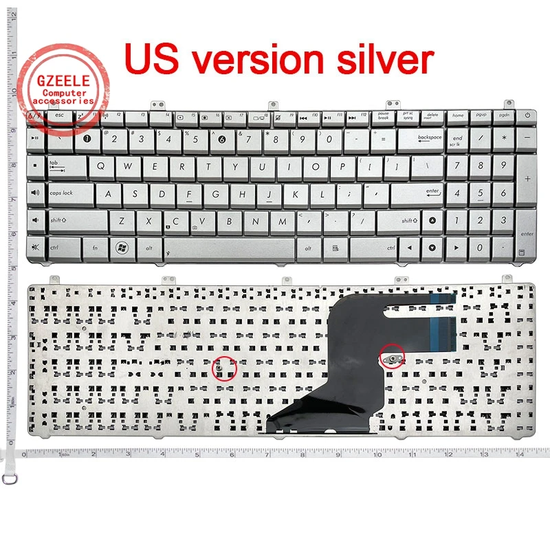 НОВАЯ серебряная клавиатура для ноутбука с раскладкой США/RU для серии Asus N55S N55 N55SL N55SF N55XI263SF
НОВАЯ серебряная клавиатура для ноутбука с раскладкой США/RU для серии Asus N55S N55 N55SL N55SF N55XI263SF