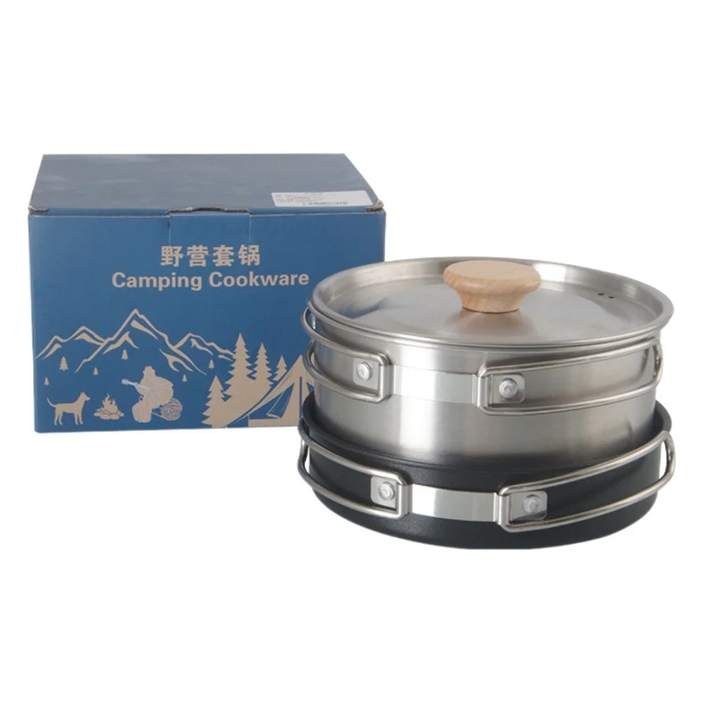 Camping Cookware Set Made of 304 430 Stainless Steel with Pot Pan and Kettle Compact Stackable Design for Outdoor Use
Camping Cookware Set Made of 304 430 Stainless Steel with Pot Pan and Kettle Compact Stackable Design for Outdoor Use