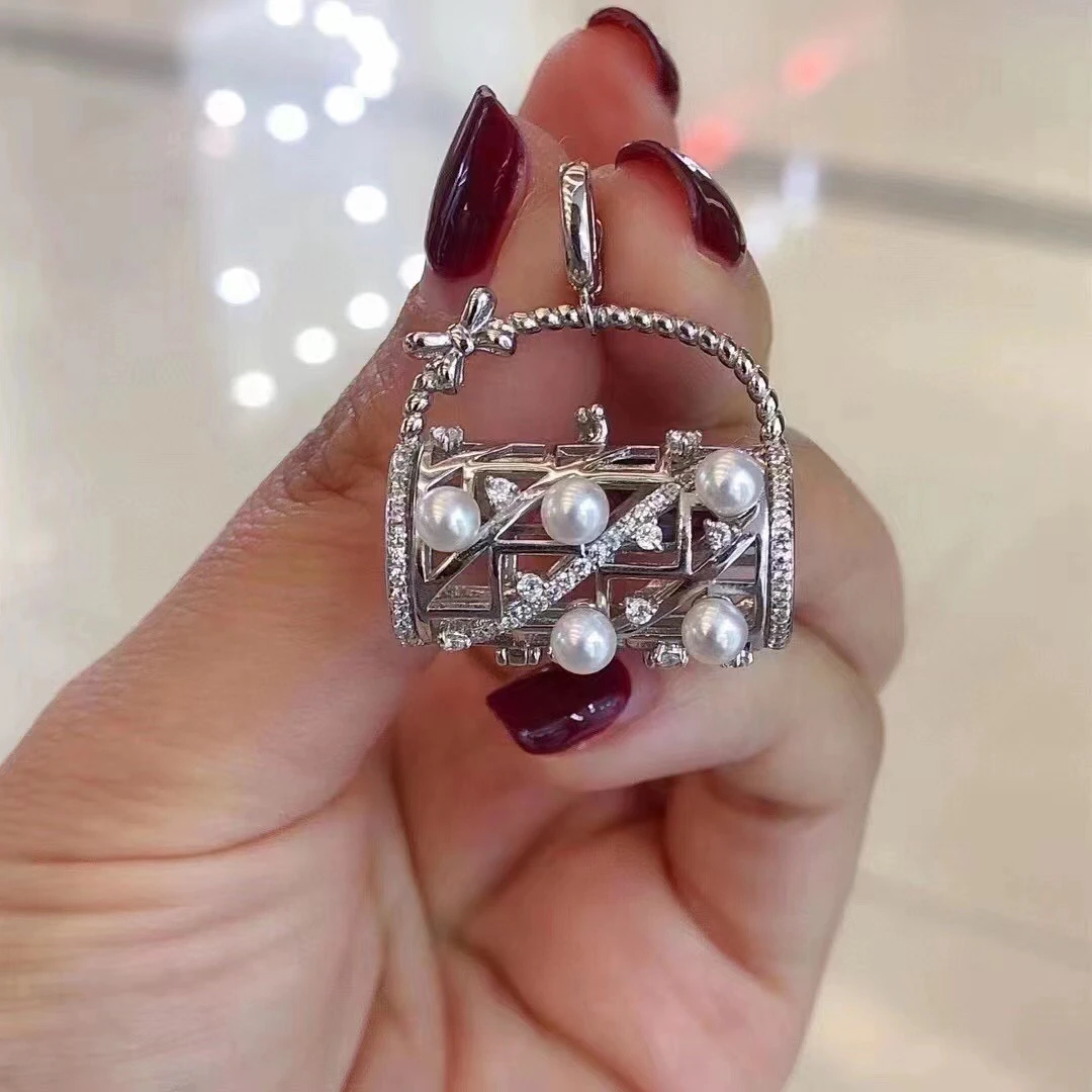 Big Bag Shape 925 Sterling Silver Pendant Mounts Findings Settings Jewelry Fittings Women Accessories for Pearls Beads Stones
Big Bag Shape 925 Sterling Silver Pendant Mounts Findings Settings Jewelry Fittings Women Accessories for Pearls Beads Stones