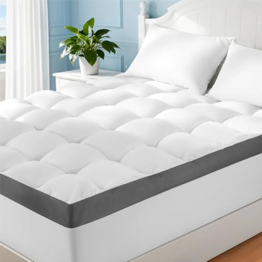 4 Inch Memory Foam Mattress Topper, Cooling Extra Thick 2000 GSM Pillow Top Mattress Pad for Back Pain Relief, Soft Breathable
4 Inch Memory Foam Mattress Topper, Cooling Extra Thick 2000 GSM Pillow Top Mattress Pad for Back Pain Relief, Soft Breathable