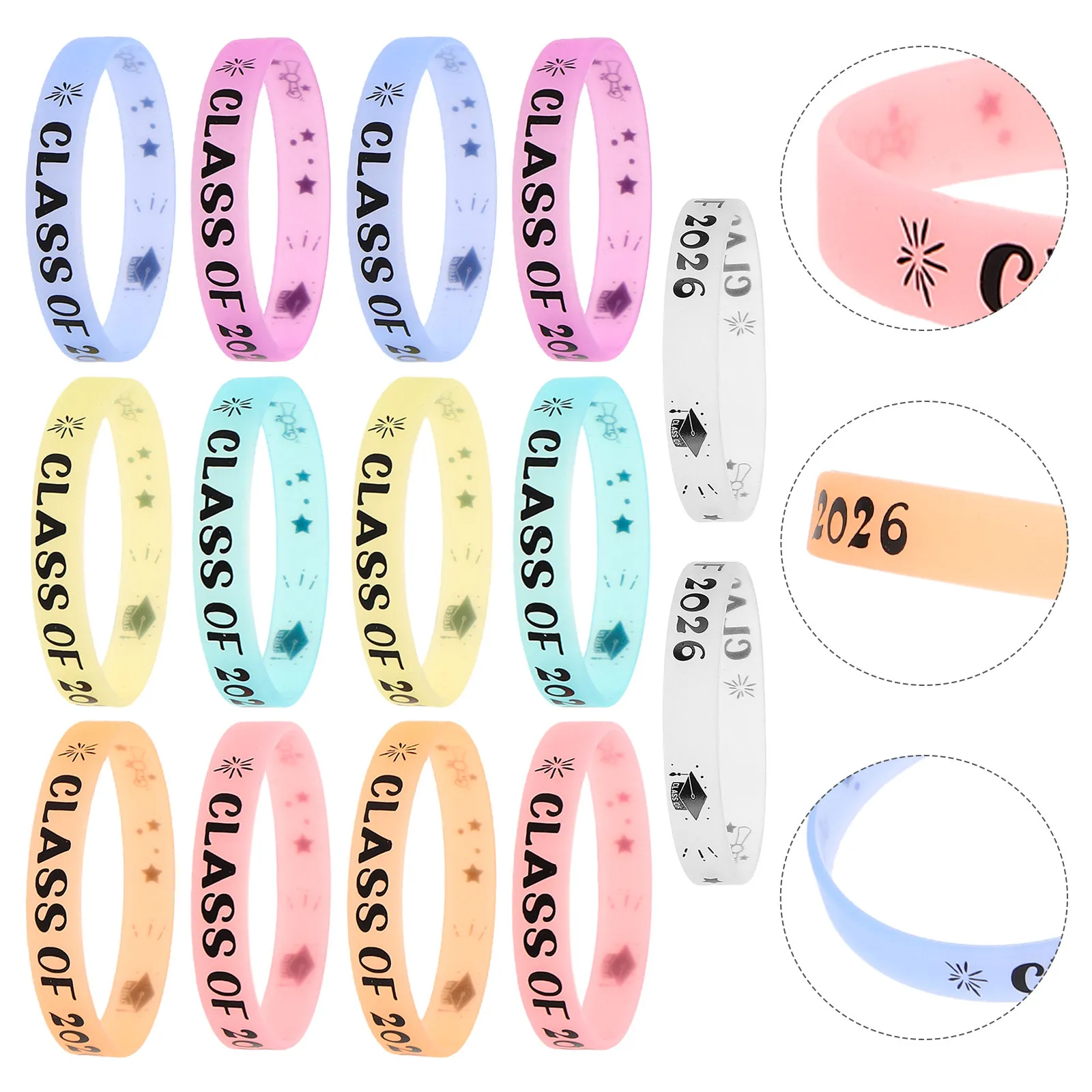 14Pcs Graduation Wristbands Silicone Glow in The Dark Class of 2026 Party Favors for Students School University Activities
14Pcs Graduation Wristbands Silicone Glow in The Dark Class of 2026 Party Favors for Students School University Activities