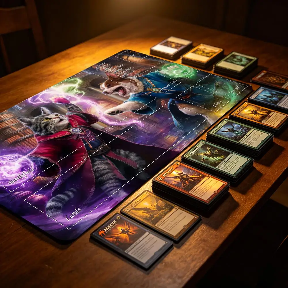 Cat & Corgi Wizards Magic playmat rubber anti-slip edge locking pc accessories gaming mats Trading Card Game Large Desk Mat
Cat & Corgi Wizards Magic playmat rubber anti-slip edge locking pc accessories gaming mats Trading Card Game Large Desk Mat