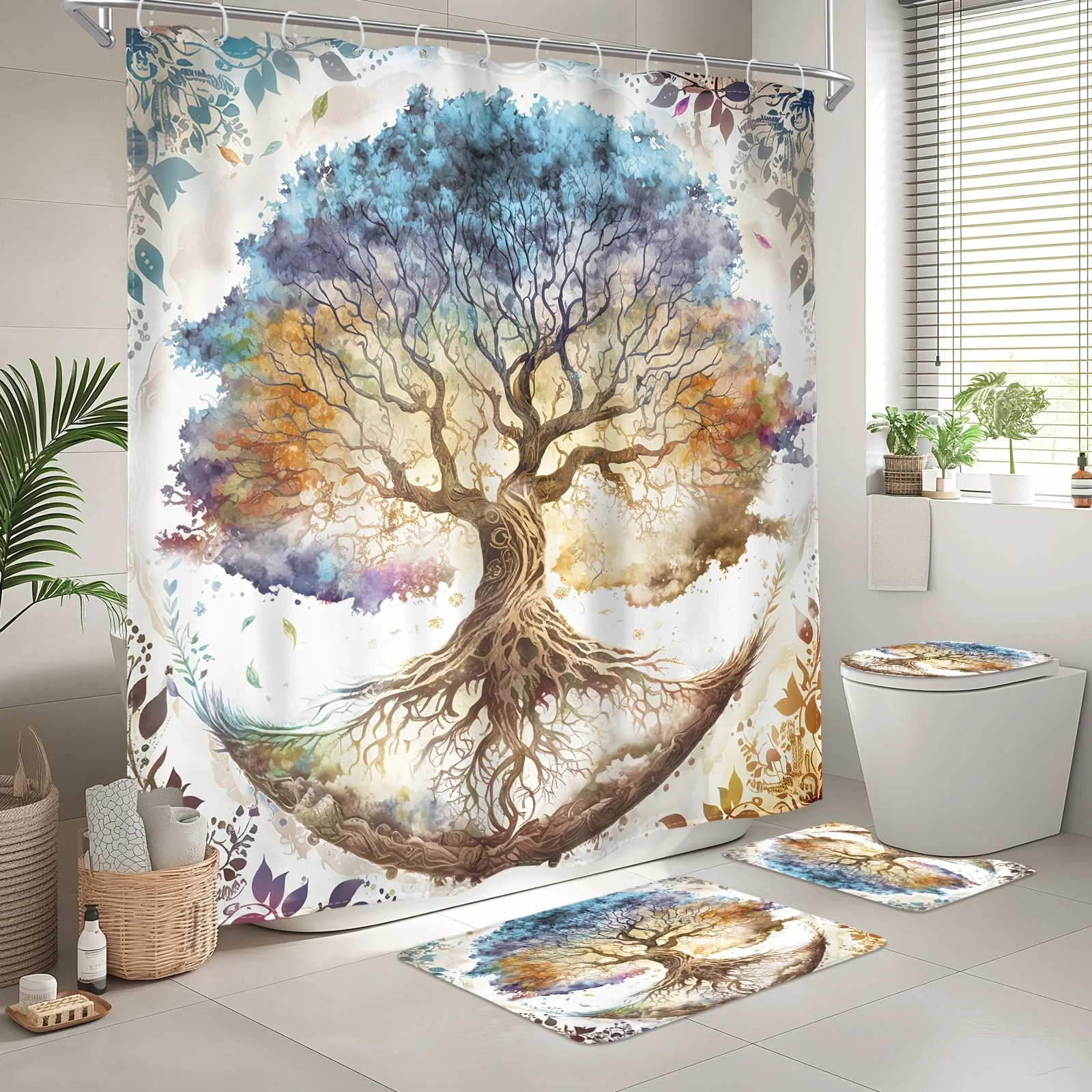 Enchanting Mystical Tree of Life Sanctuary Bathroom Set - Waterproof Shower Curtain, Toilet Lid Cover, Bath Mat, and Contour Mat
Enchanting Mystical Tree of Life Sanctuary Bathroom Set - Waterproof Shower Curtain, Toilet Lid Cover, Bath Mat, and Contour Mat