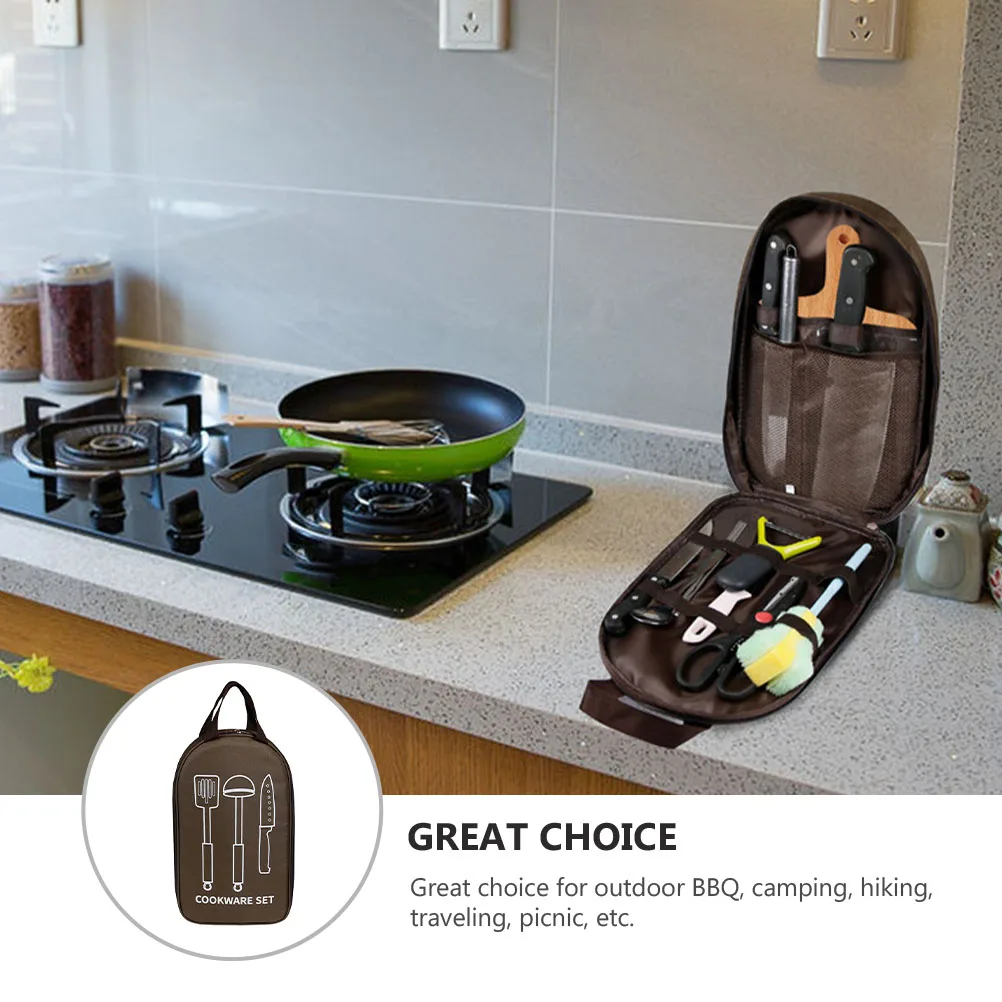 1pc Versatile Outdoor Kitchen Storage Bag Picnic Cookware Container For Travel BBQ Camping
1pc Versatile Outdoor Kitchen Storage Bag Picnic Cookware Container For Travel BBQ Camping