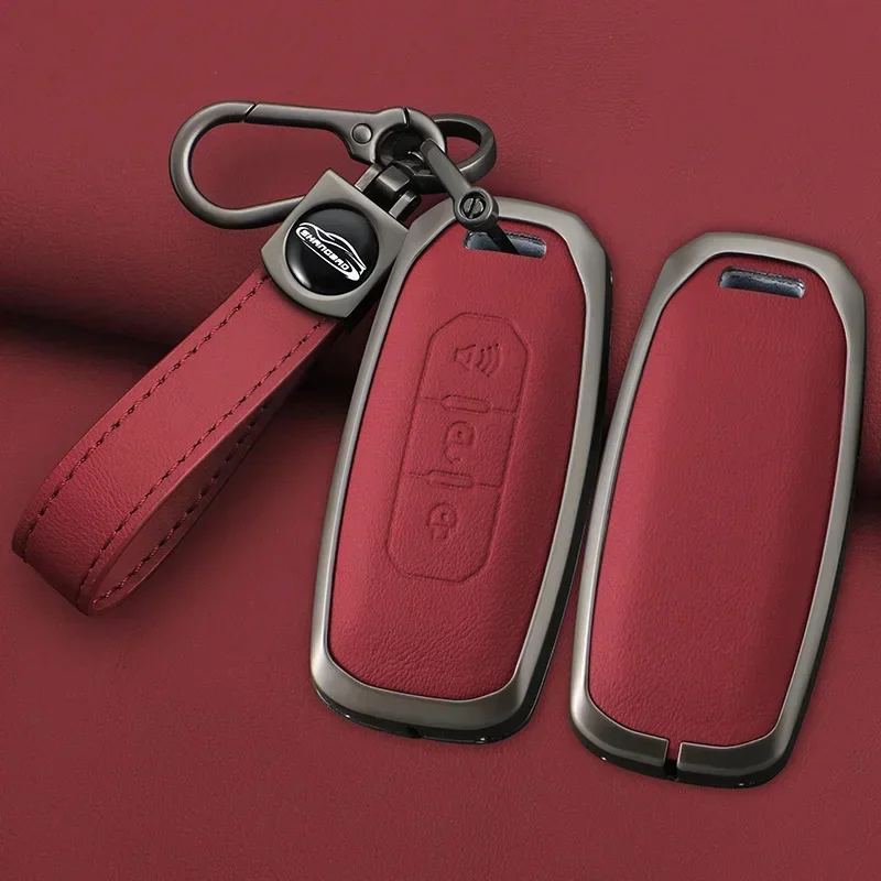 Zinc Alloy Leather Car Smart Key Case Full Cover Holder Protection Keychain Shell For Ford Territory EV Keyless Bag Accessories
Zinc Alloy Leather Car Smart Key Case Full Cover Holder Protection Keychain Shell For Ford Territory EV Keyless Bag Accessories
