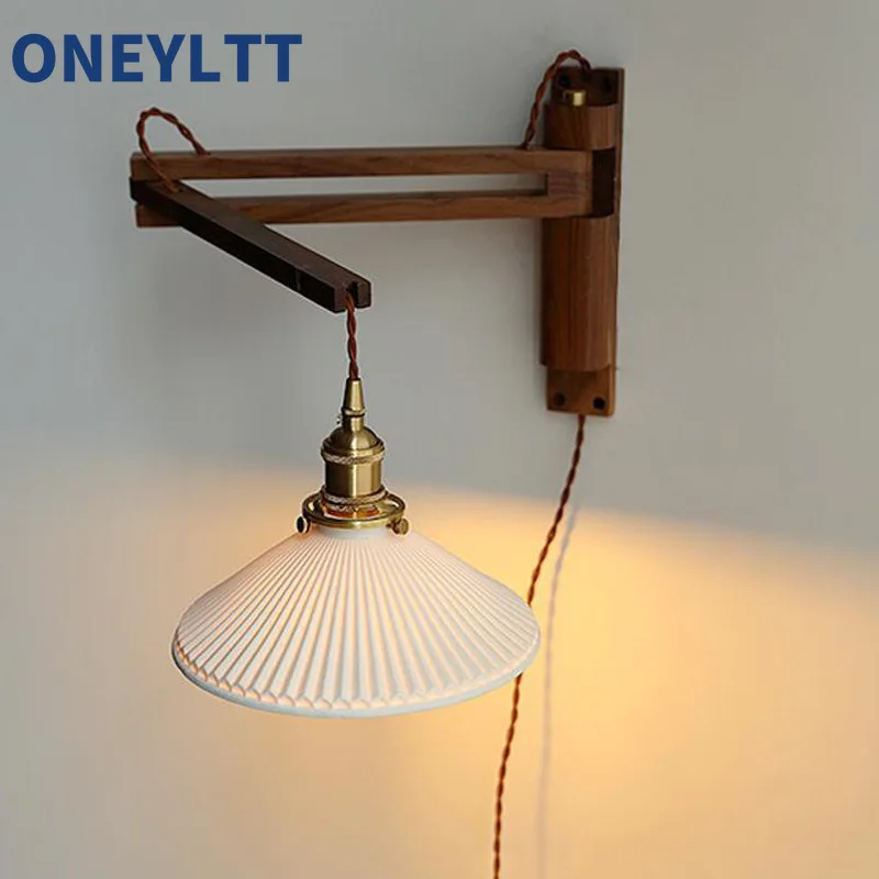 Japanese retro wabi sabi style retractable folding wall lamp, bedroom headboard, no wiring, movable wooden rocker arm lamp, LED
Japanese retro wabi sabi style retractable folding wall lamp, bedroom headboard, no wiring, movable wooden rocker arm lamp, LED