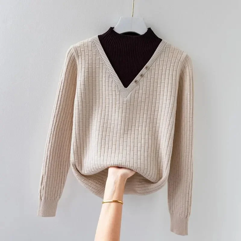 Autumn Winter Women Sweater Korean Fashion Warm Bottoming Shirts Half High Collar Basic Knitwear Solid Long Sleeve Pullovers
Autumn Winter Women Sweater Korean Fashion Warm Bottoming Shirts Half High Collar Basic Knitwear Solid Long Sleeve Pullovers