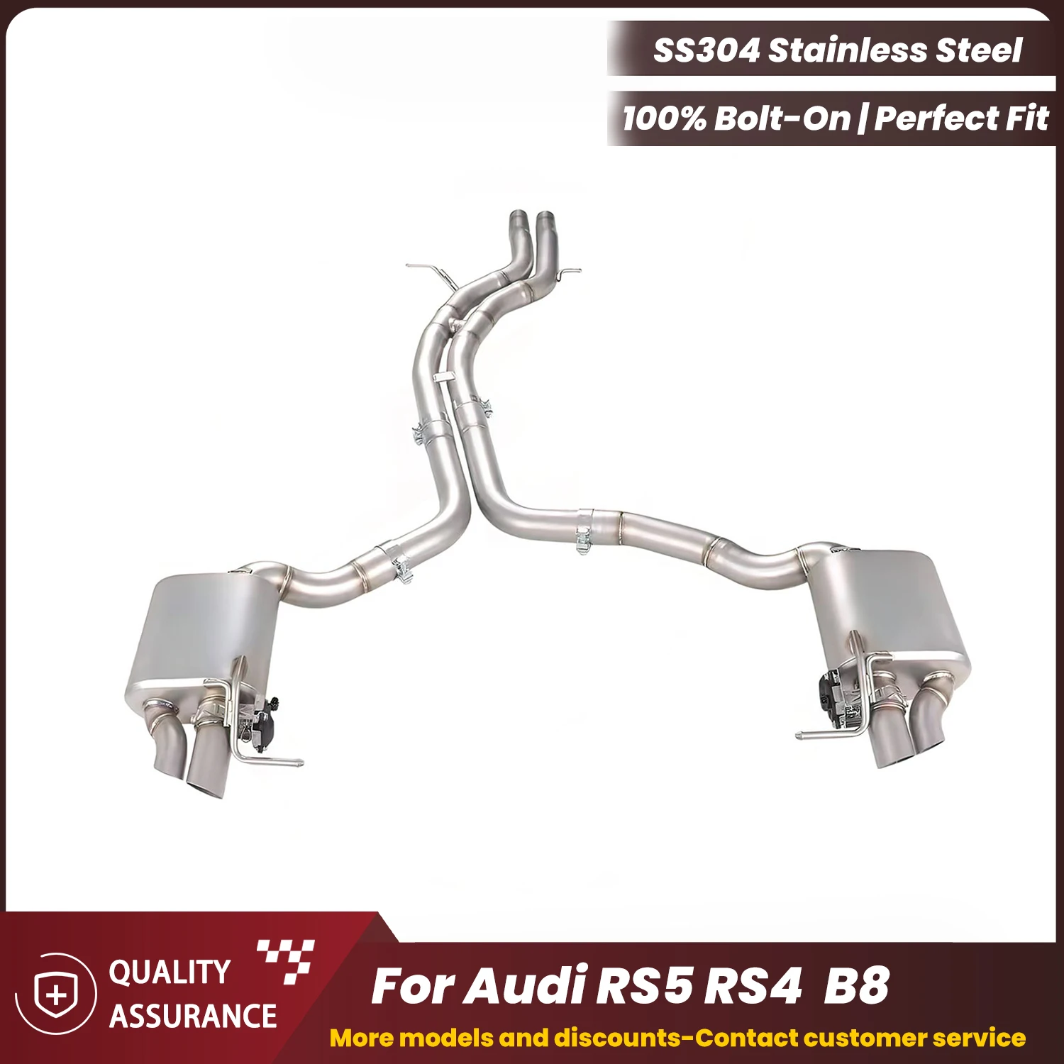 Sporty Exhaust Sound ECCF Valved Catback Exhaust For Audi RS5 RS4 B8 Performance Upgrade Easy Installation
Sporty Exhaust Sound ECCF Valved Catback Exhaust For Audi RS5 RS4 B8 Performance Upgrade Easy Installation