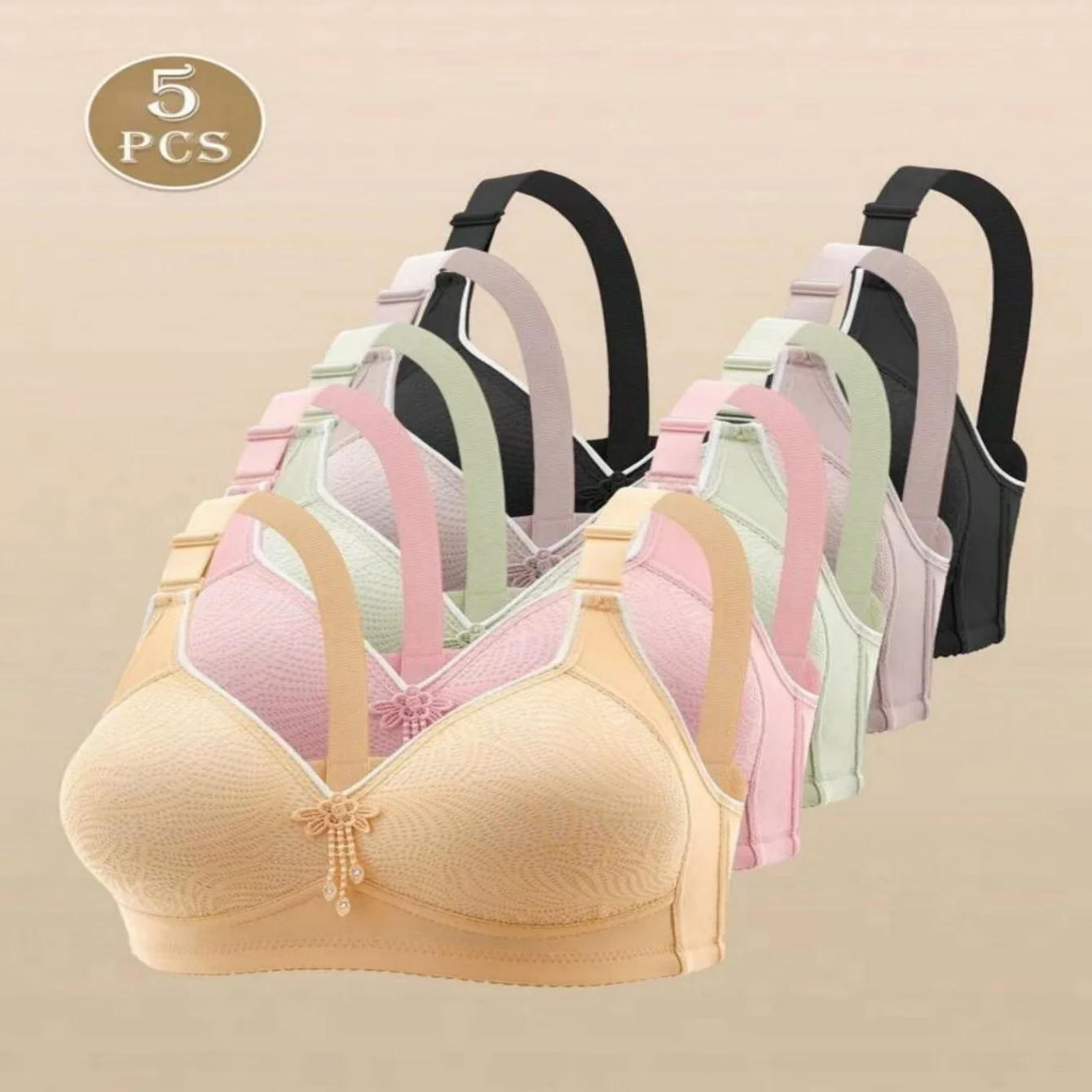 5 party bras with adjustable full cup floral lace underwear, comfortable fit and breathable fabric, available in multiple sizes
5 party bras with adjustable full cup floral lace underwear, comfortable fit and breathable fabric, available in multiple sizes