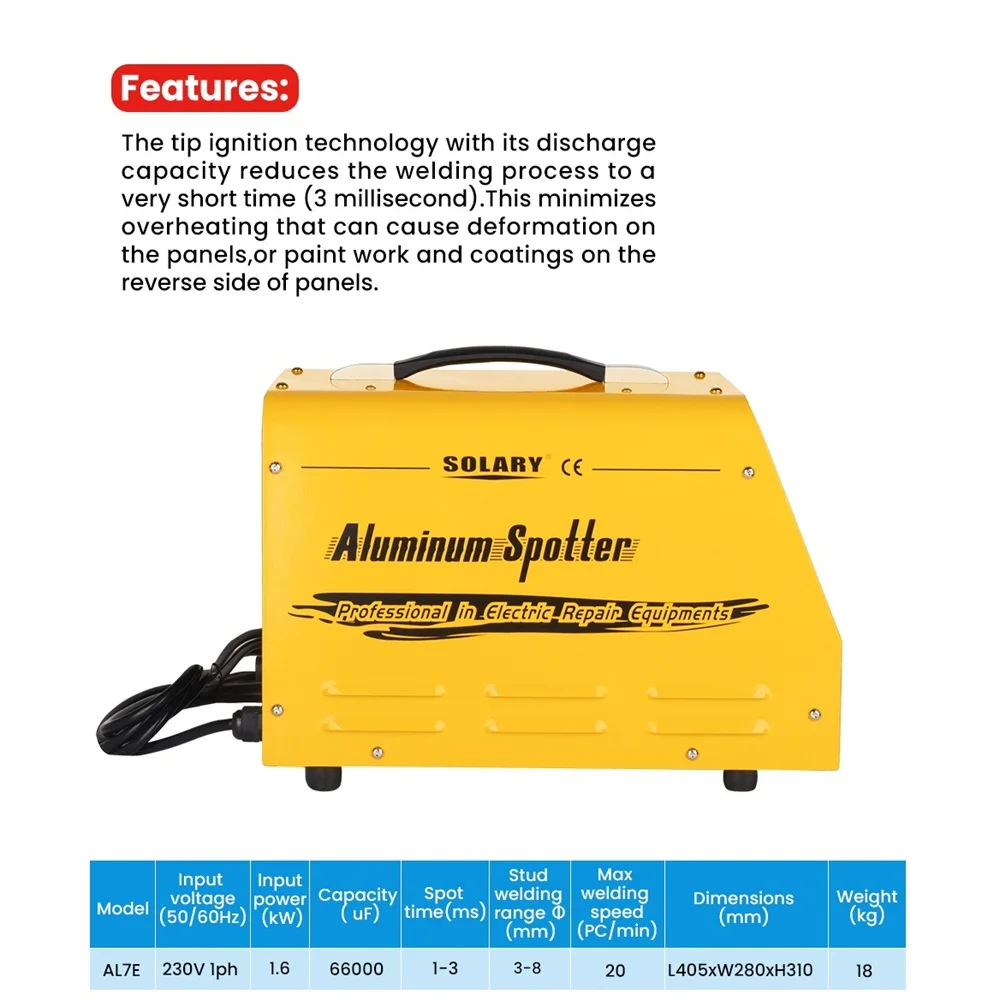 Body System PDR Tool Aluminum Dent Puller Automotive PDR Dent Tool New Spot Welding Machine Dent Puller
Body System PDR Tool Aluminum Dent Puller Automotive PDR Dent Tool New Spot Welding Machine Dent Puller