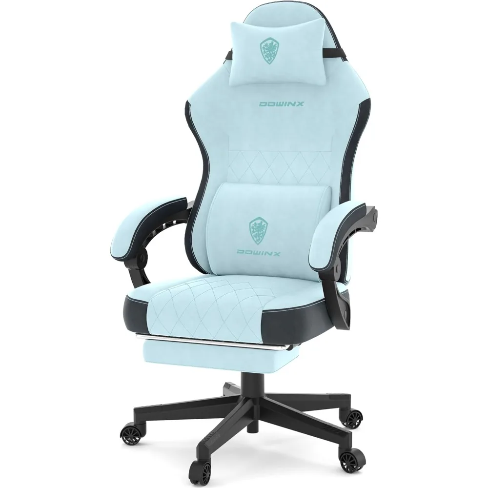 Gaming Chair, Fabric Gaming Chairs for Adults with Pocket Spring Cushions, Ergonomic Chair with Footrest for Big and Tall, Aqua
Gaming Chair, Fabric Gaming Chairs for Adults with Pocket Spring Cushions, Ergonomic Chair with Footrest for Big and Tall, Aqua