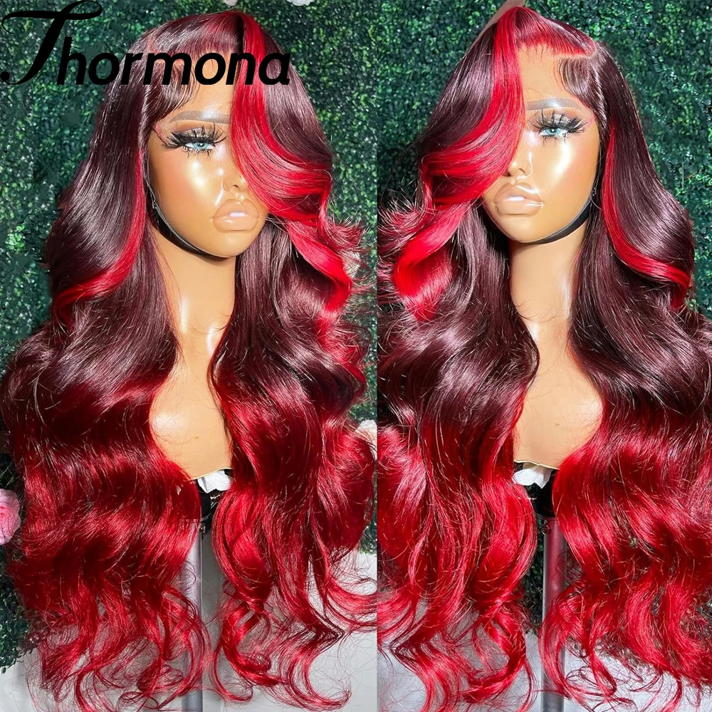 Ombre Red With Burgundy Body Wave Lace Front Wig for Black Women Synthetic Highlight Blue Color Hair Pre plucked With Baby Hair
Ombre Red With Burgundy Body Wave Lace Front Wig for Black Women Synthetic Highlight Blue Color Hair Pre plucked With Baby Hair