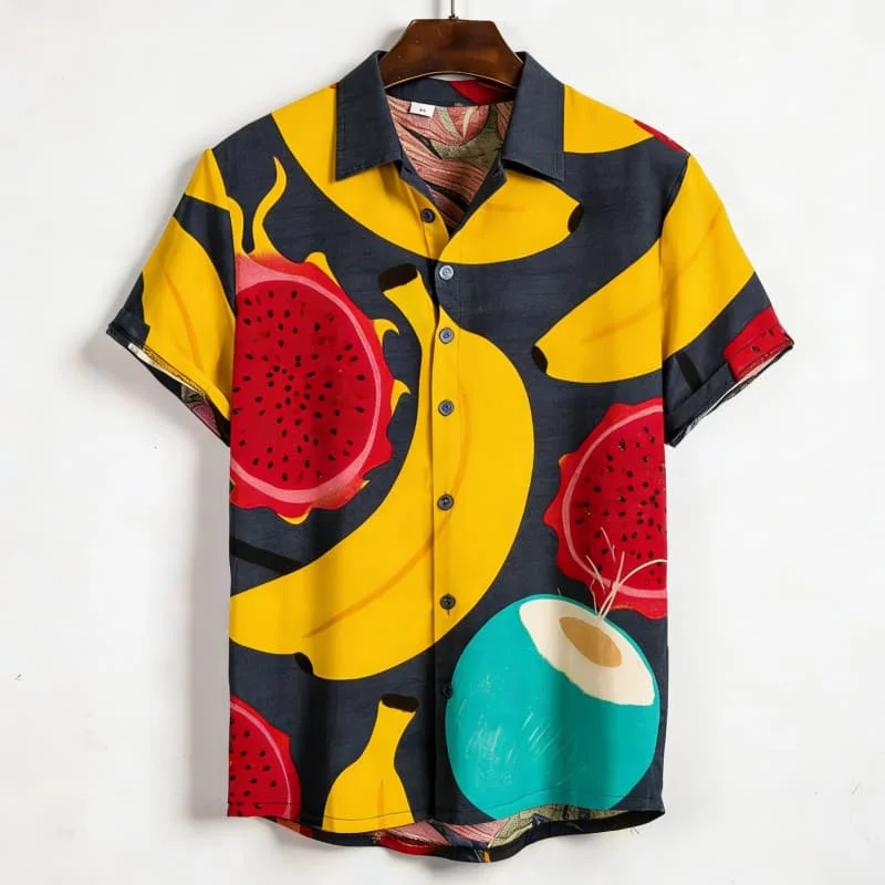 Men's Fresh Elegant Simple Stylish Tropical Print Short Sleeve Shirt Casual Fashion For Daily Commute And Urban Outfits
Men's Fresh Elegant Simple Stylish Tropical Print Short Sleeve Shirt Casual Fashion For Daily Commute And Urban Outfits