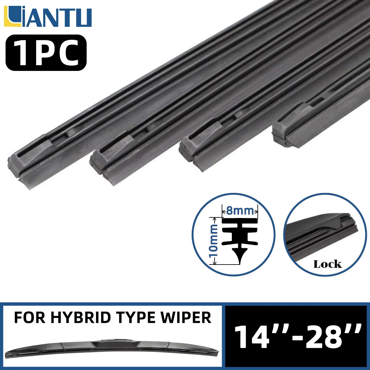 1PC Universal 8mm Car Wiper Rubber Insert Strip Three-Segment Wiper Blade Refill Filling Strip 14-28 Inch Full Sizes
1PC Universal 8mm Car Wiper Rubber Insert Strip Three-Segment Wiper Blade Refill Filling Strip 14-28 Inch Full Sizes