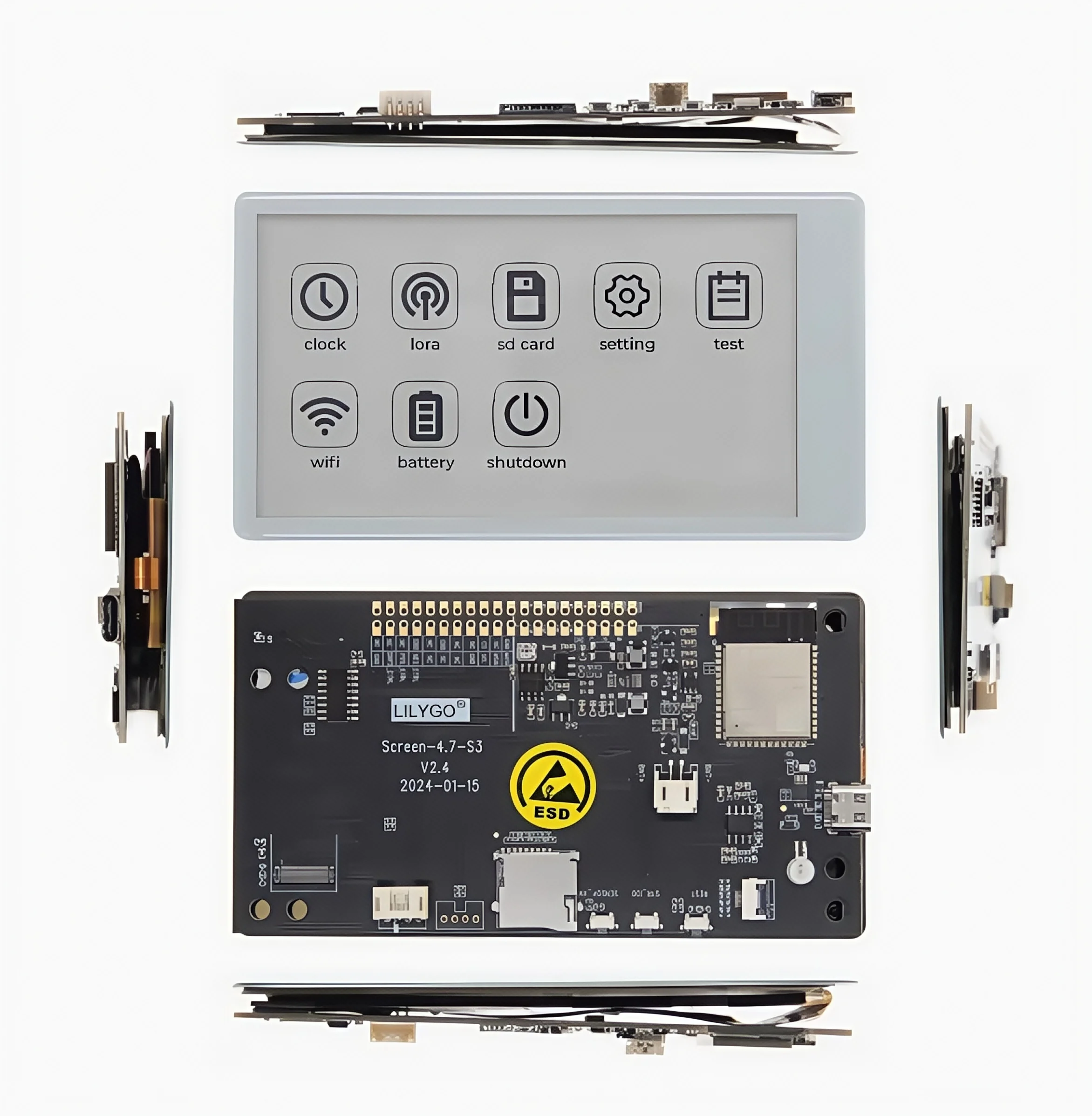 LILYGO T5 4.7 Inch E-paper V2.3 ESP32-S3 Ink Screen Programmable Low Power Consumption
LILYGO T5 4.7 Inch E-paper V2.3 ESP32-S3 Ink Screen Programmable Low Power Consumption